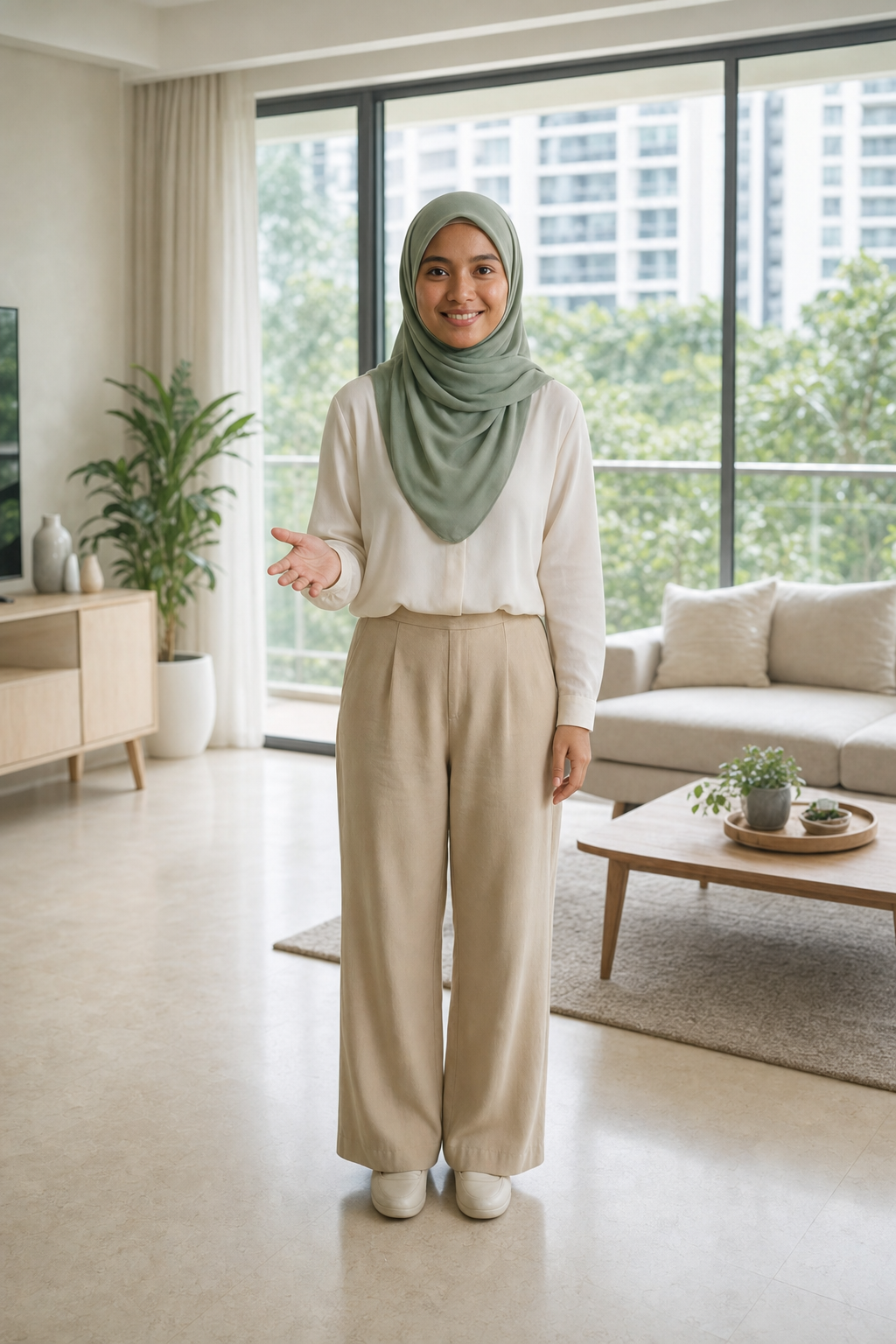 Farah, fictional AI-generated property presenter